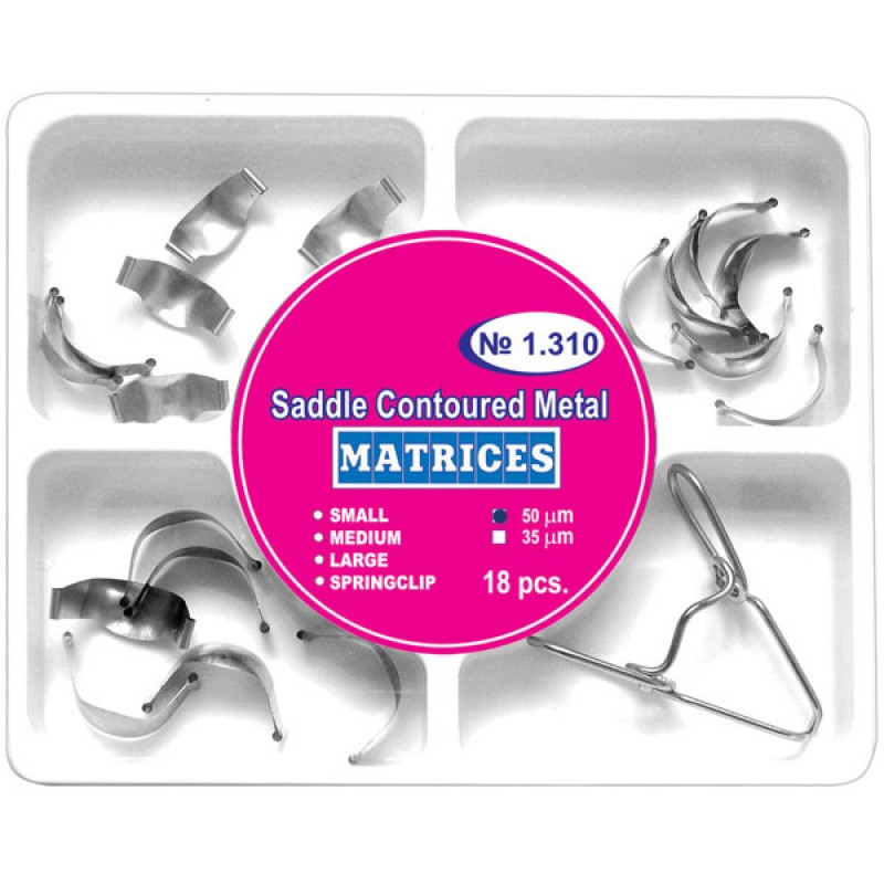 Set matrici metalice conturate tip sa cu arc si cleste, 18 bucati din otel inoxidabil, grosime 50 microni